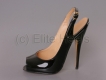 SL-BB-SLS Schwarze Sling Peep Toes