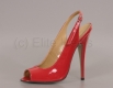 SL-BB-RLS Rote High Heels Sling Peep Toes