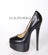 PP-rle-round toe black patent platform high heels