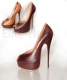 Peep Toe Plateau Pumps Retro Vintage