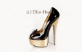 Exklusive Peep Toe Plateau Pumps Esperanza Money Black Schleife