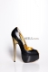 Peep Toe Plateau Pumps Black Luxury